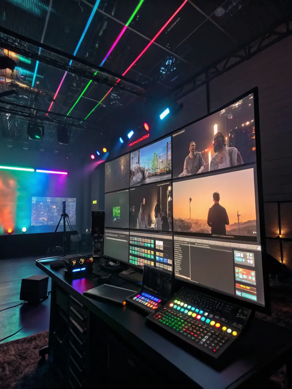 A still from an audiovisual project produced by ASSOCIATION EM PROD, highlighting the creative storytelling and visual artistry involved.